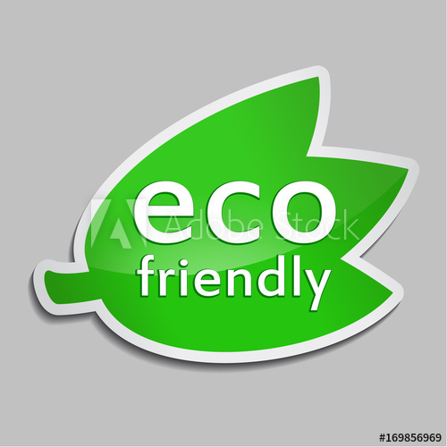 500x500 Green Sticker Eco Friendly Vector Organic Food Icon For Packaging
