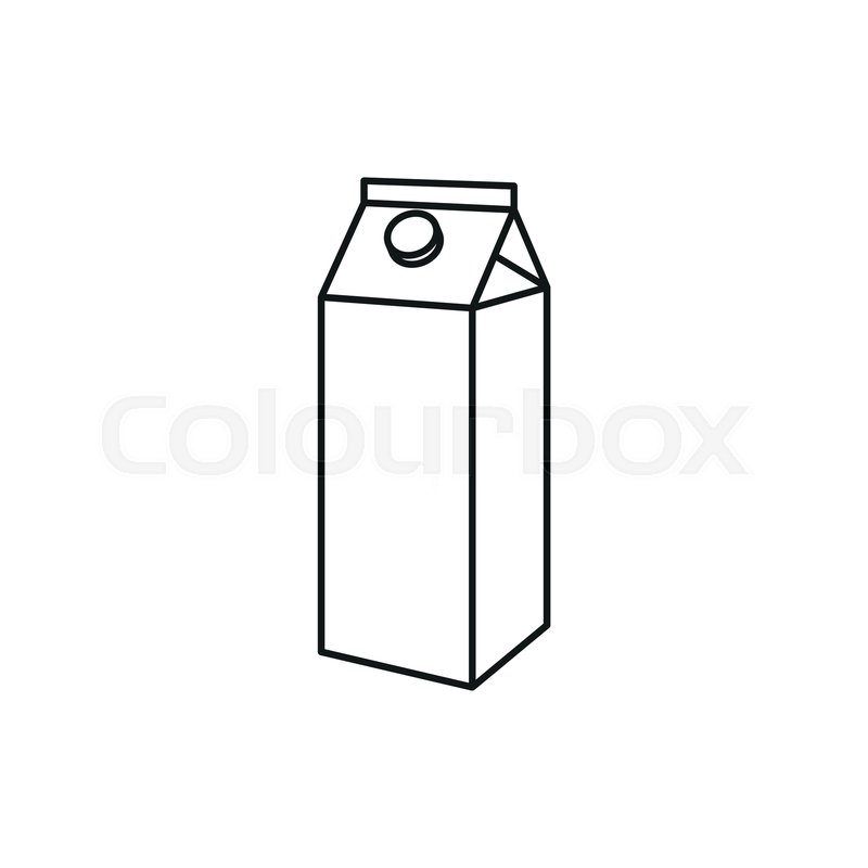 800x800 Milk Packaging Icon Simple Linear Stock Vector Colourbox