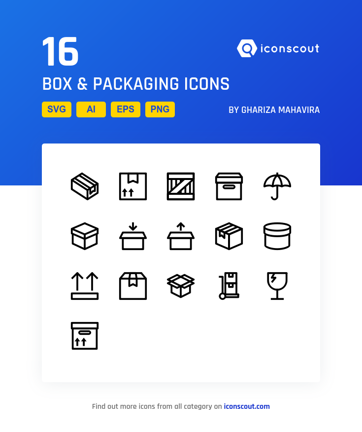 735x876 Box Packaging Icon Pack