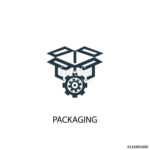500x500 Packaging Icon Simple Element Illustration Stock Image