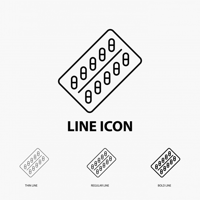 640x640 Medicine,pill,drugs,tablet,packet Icon In Thin,regular