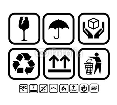400x360 Poster Image X Cm Transportation Packing Icon Set Vector