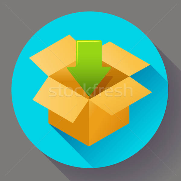 600x600 Shipping And Packing Icon Flat Design Style Vector Illustration