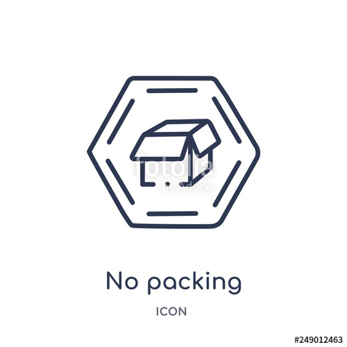 500x500 No Packing Icon From Signs Outline Collection Thin Line No