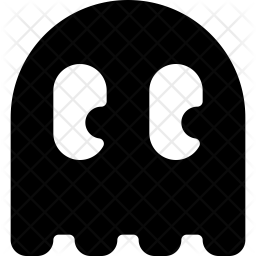 256x256 Pacman Ghost Icon Of Glyph Style