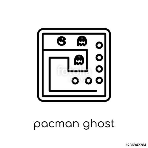 500x500 Pacman Ghost Icon From Entertainment Collection Stock Image