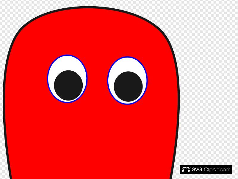 800x600 Red Pacman Ghost Clip Art, Icon