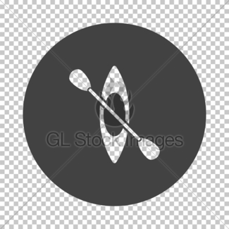 325x325 Kayak And Paddle Icon Gl Stock Images