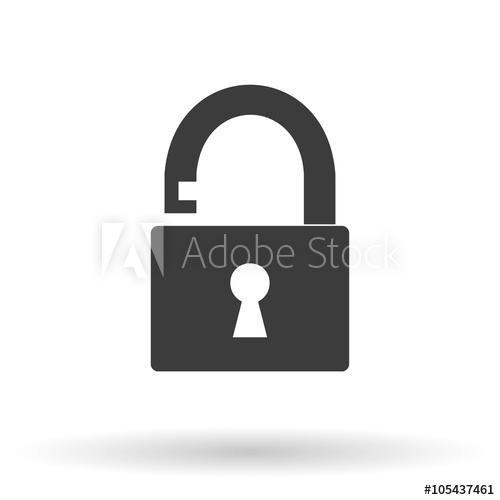 500x500 Open Padlock Icon Vector Open Padlock Icon Open Padlock