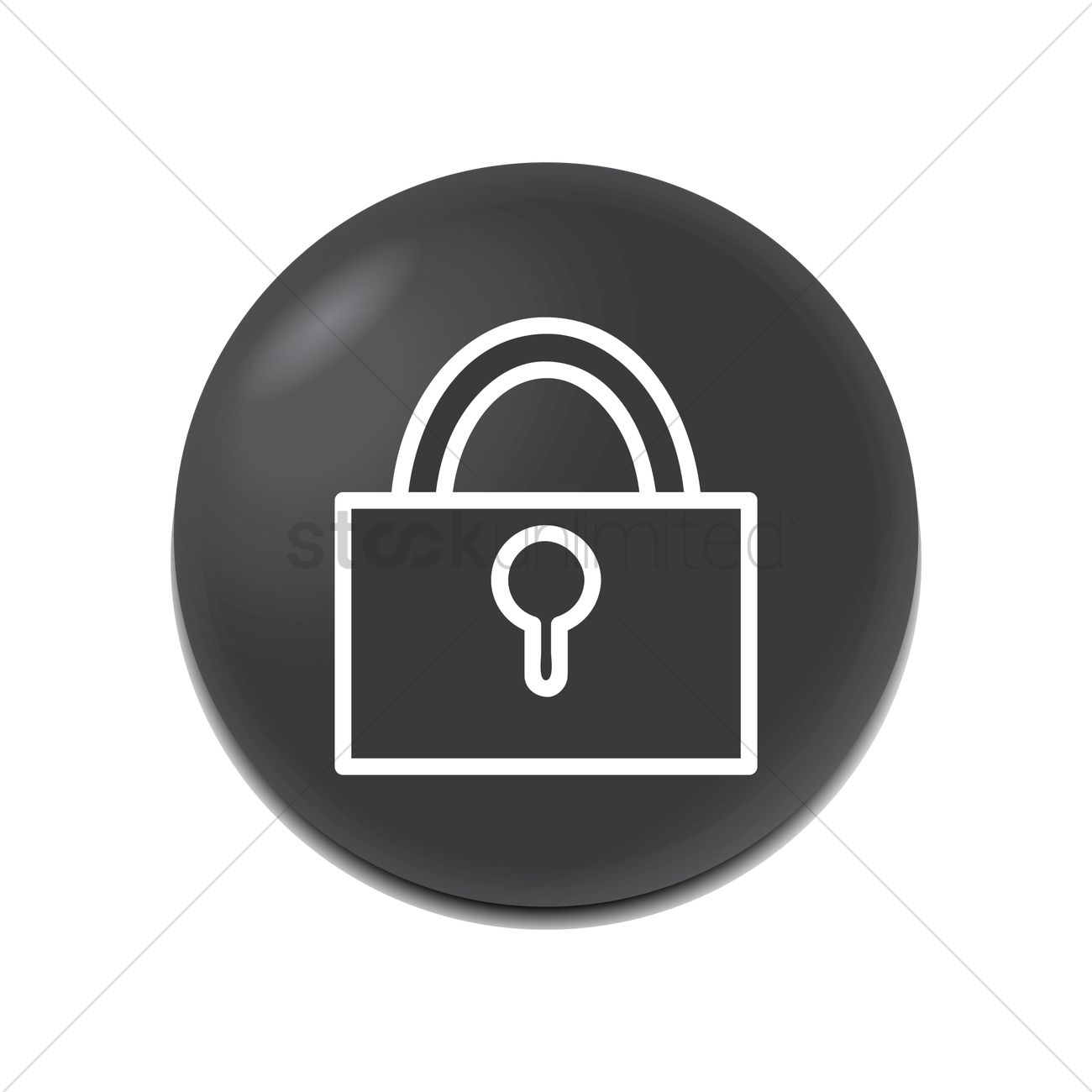 1300x1300 Padlock Icon Vector Image