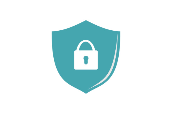 580x387 Shield Padlock Icon Graphic