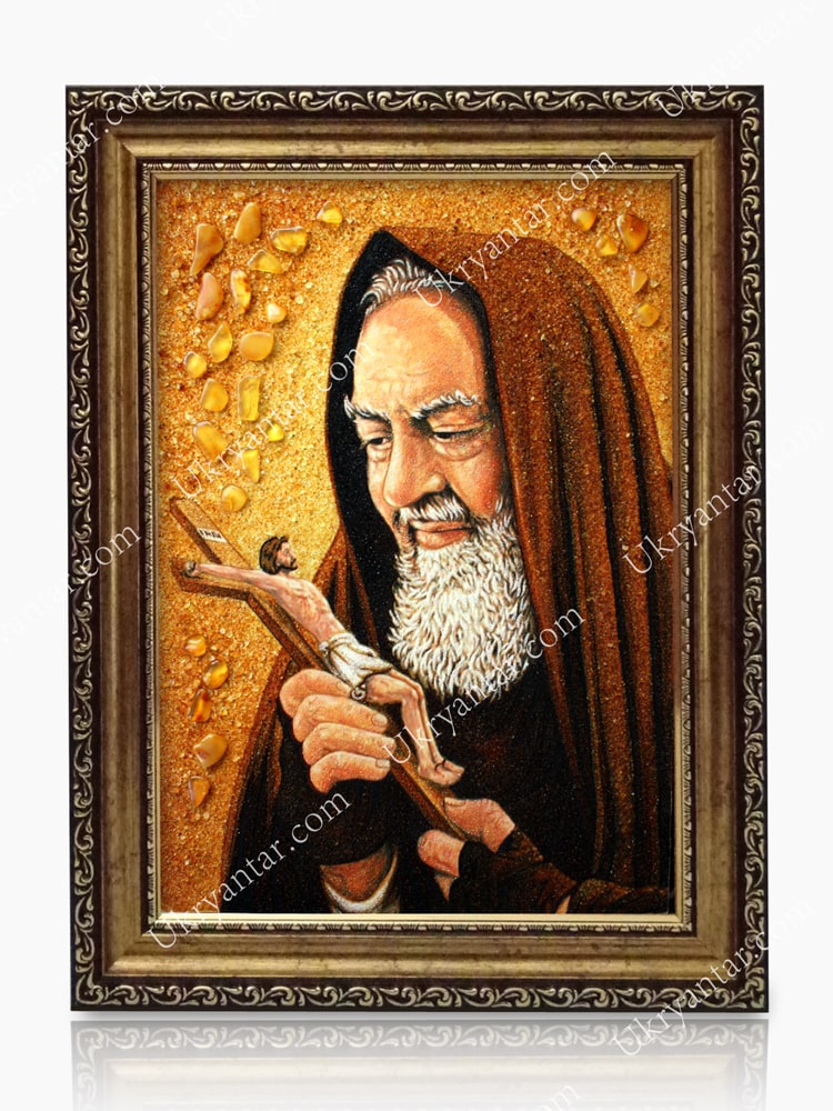 750x1000 Padre Pio Buy Icon Of Saint Padre Pio From Amber Ukryantar