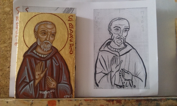 565x338 Saint Padre Pio Drawing And Hand Painted Icon Angelicon