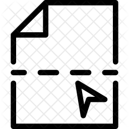 256x256 Page Break Icon Of Line Style