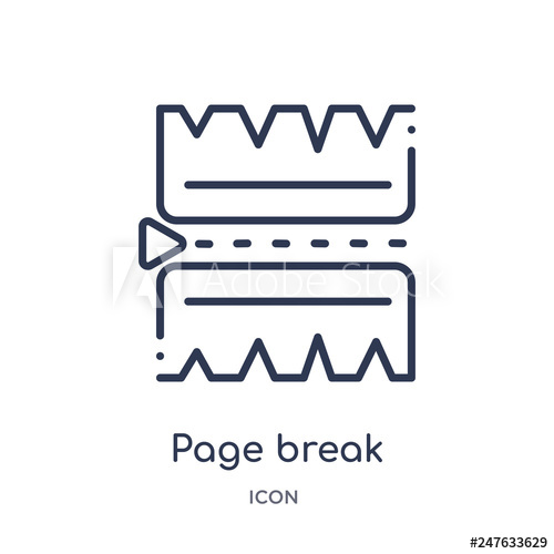 500x500 Page Break Icon From User Interface Outline Collection Thin Line