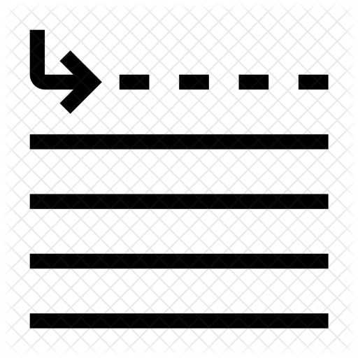 512x512 Content, Page, Break, Return, Paragraph, Text Icon Of Line Style