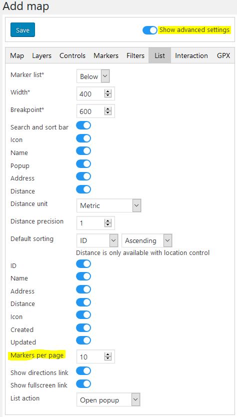 474x834 How To Change The Pagination For The List Of Markers Maps
