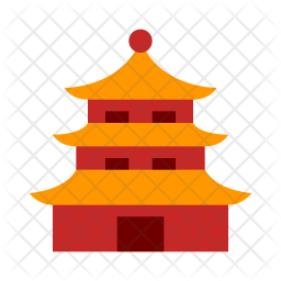 256x256 Pagoda Icon Of Flat Style
