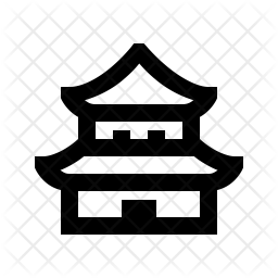 256x256 Pagoda Icon Of Line Style