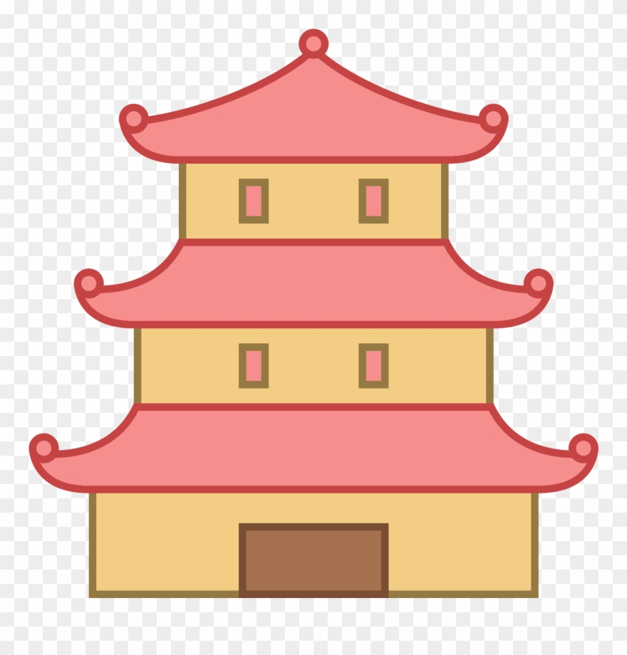 Японский храм значок