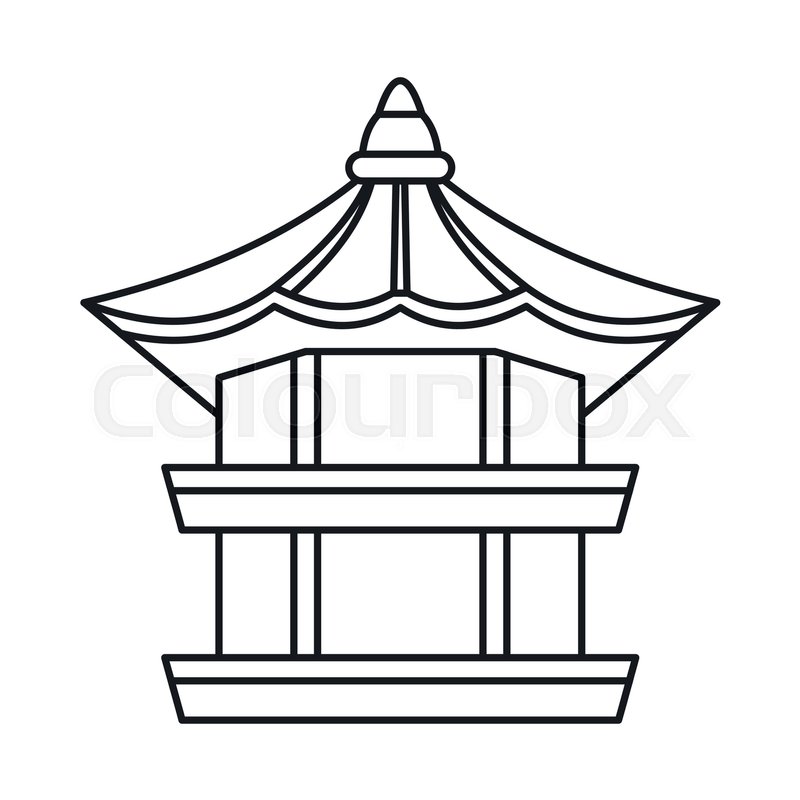 800x800 Traditional Korean Pagoda Icon In Stock Vector Colourbox
