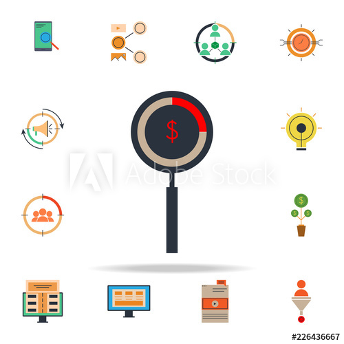 500x500 Colored Paid Search Icon Marketing Icons Universal Set For Web