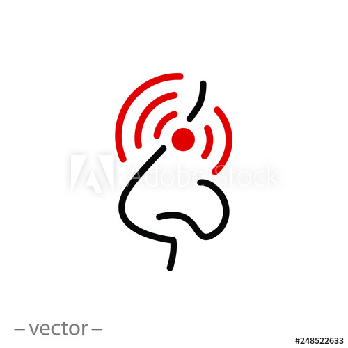 500x500 Nose Pan, Ache Or Inflammation Nose Linear Sign Isolated
