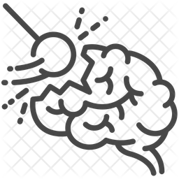 256x256 Brain Pan Of Line Style