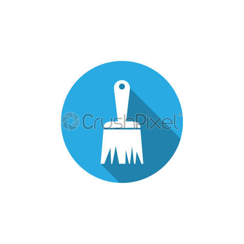 500x500 Paint Brush Icon Graphic Design Template Vector, Stock Vector