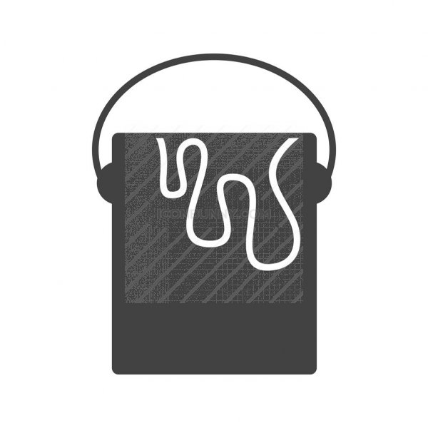 600x600 Paint Bucket Glyph Icon