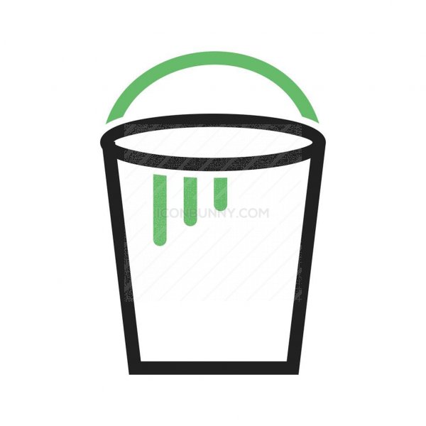 600x600 Paint Bucket Line Green Black Icon