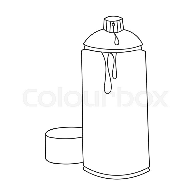 800x800 Spray Paint Can Icon In Outline Style Stock Vector Colourbox