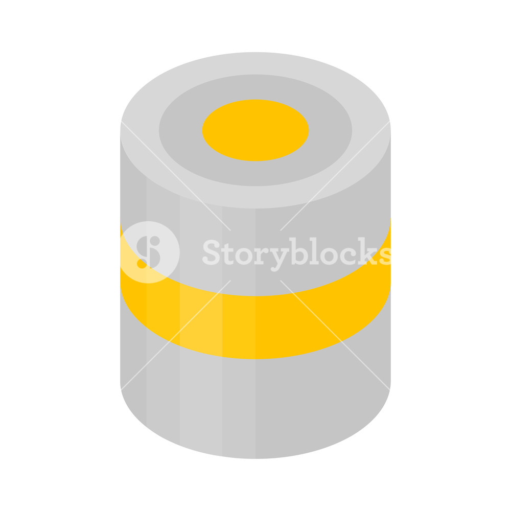 1000x1000 Yellow Paint Can Icon Isometric Of Yellow Paint Can Vector Icon
