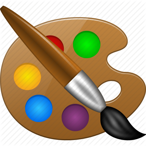 512x512 Paint Tools, Paintbrush, Painter, Template Icon