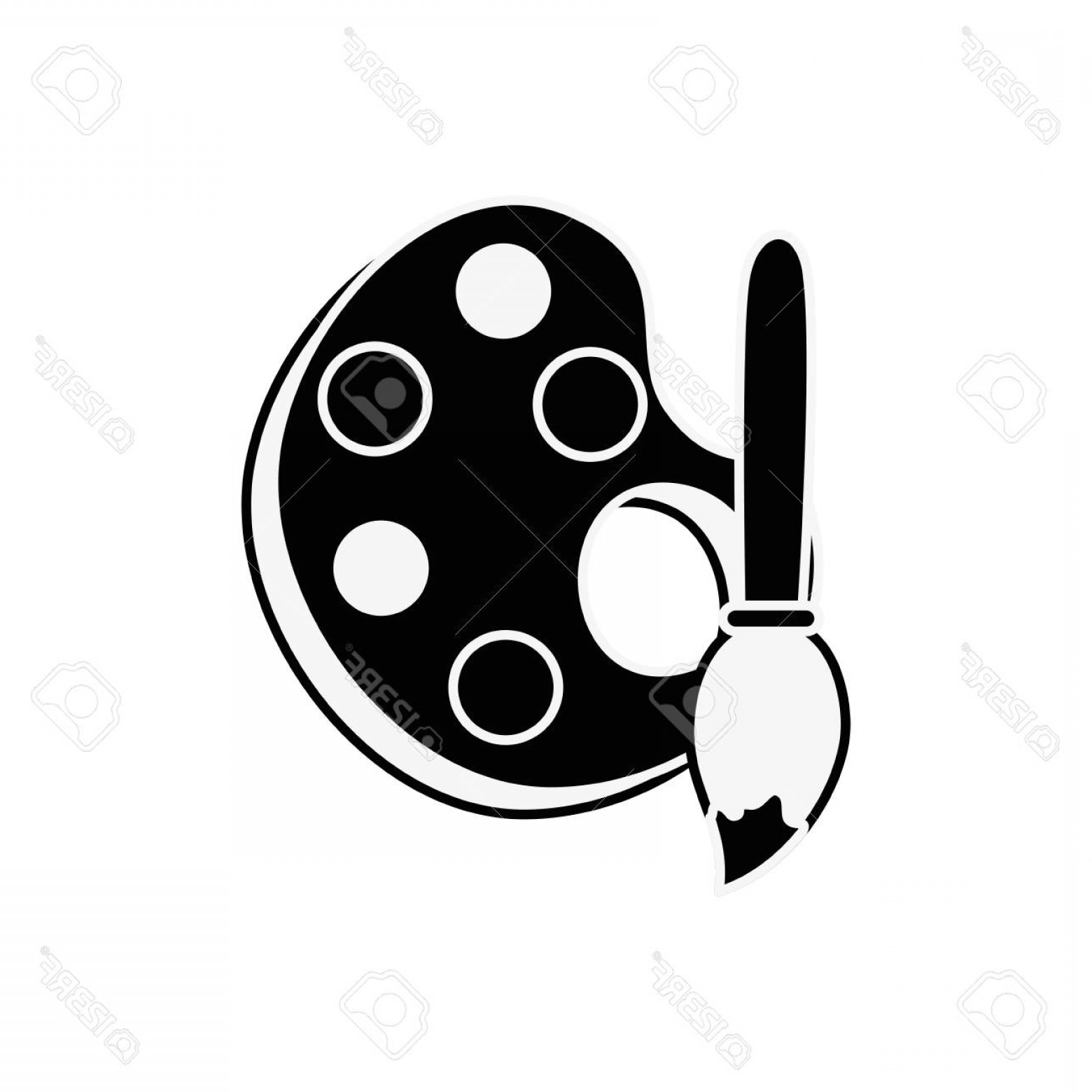 1560x1560 Photostock Vector Paint Palette Symbol Icon Vector Illustration