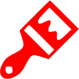 256x256 Red Paint Brush Icon