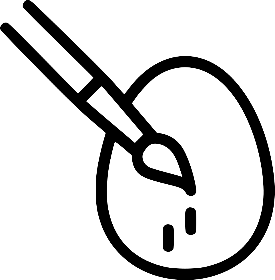 962x980 Paint Egg Paschal Color Decorate Painting Png Icon Free