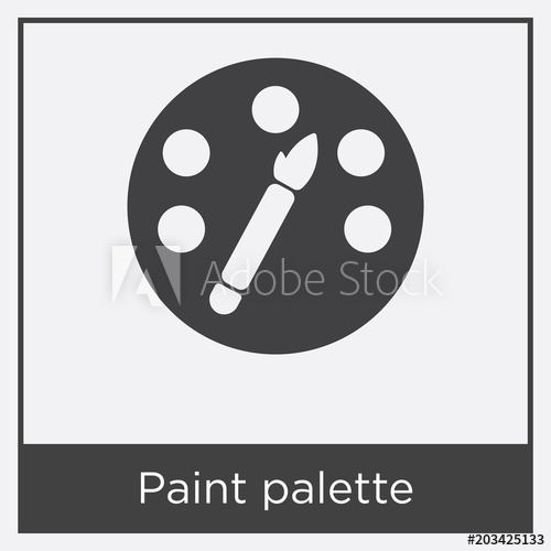 500x500 Paint Palette Icon Isolated On White Background