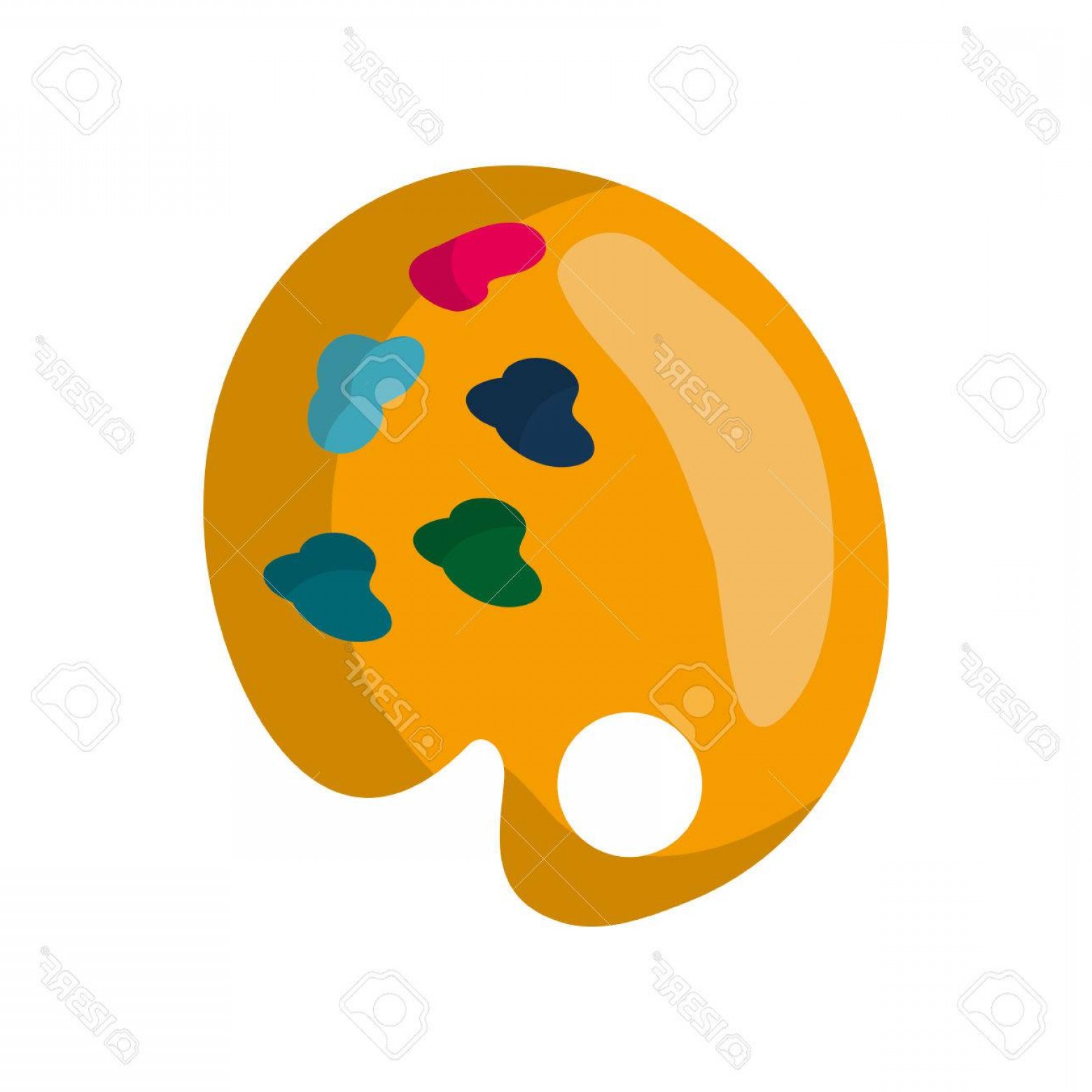 1560x1560 Photostock Vector Art Paint Palette Icon Vector Illustration