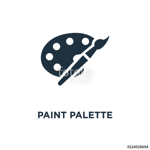 500x500 Paint Palette Icon Stock Image And Royalty Free Vector
