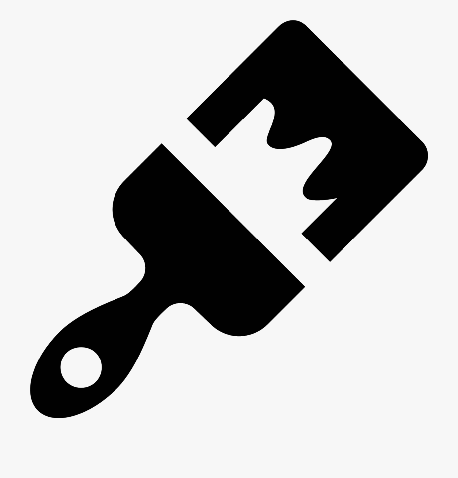 920x960 Paint Brush Clipart Black And White