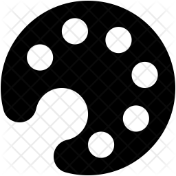 256x256 Paint Palette Icon Of Glyph Style