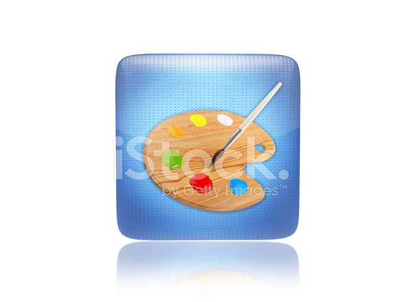 586x440 Pallet Or Paint Icon Stock Photos