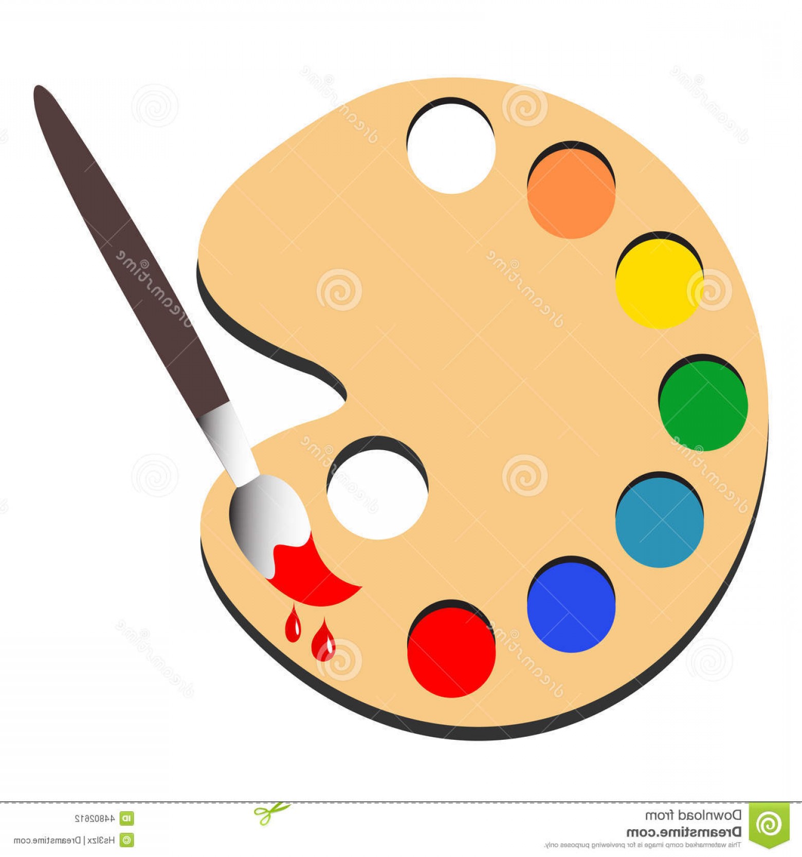 1560x1668 Stock Illustration Brush Paint Palette Paint Vector Icon Image