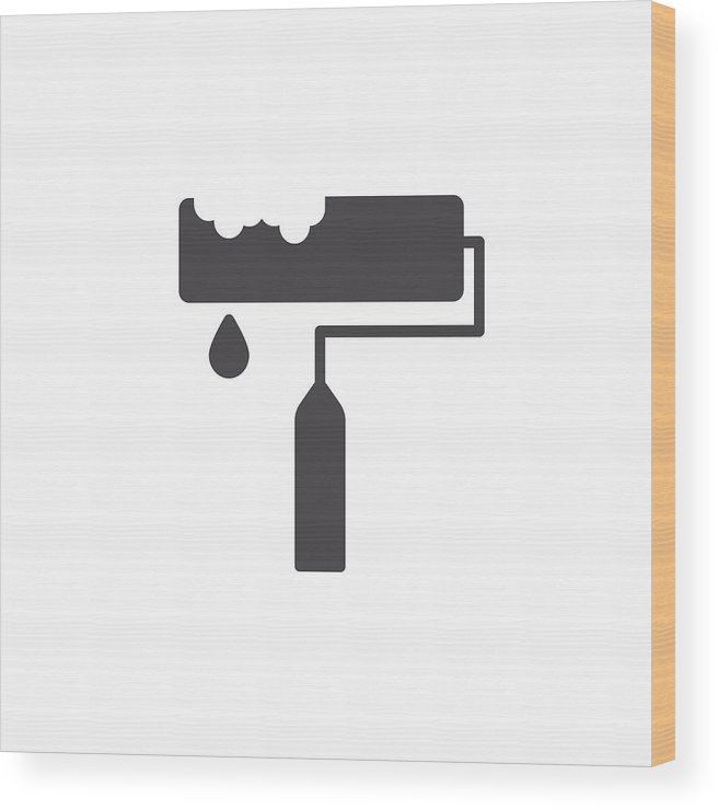 656x740 Paint Roller Icon Vector, Filled Flat Sign, Solid Pictogram