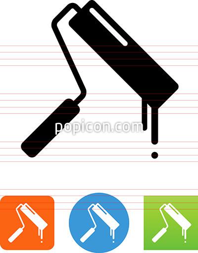 400x511 Paint Roller With Drips Icon