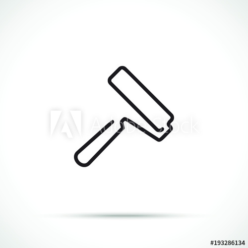500x500 Paint Roller Icon Isolated On White Background Working Tool Icon