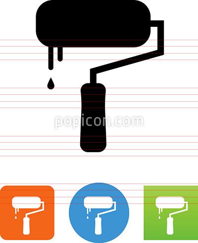 400x490 Vector Paint Roller Icon