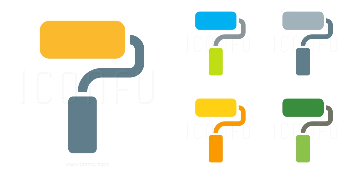 1200x600 Paint Roller Icon