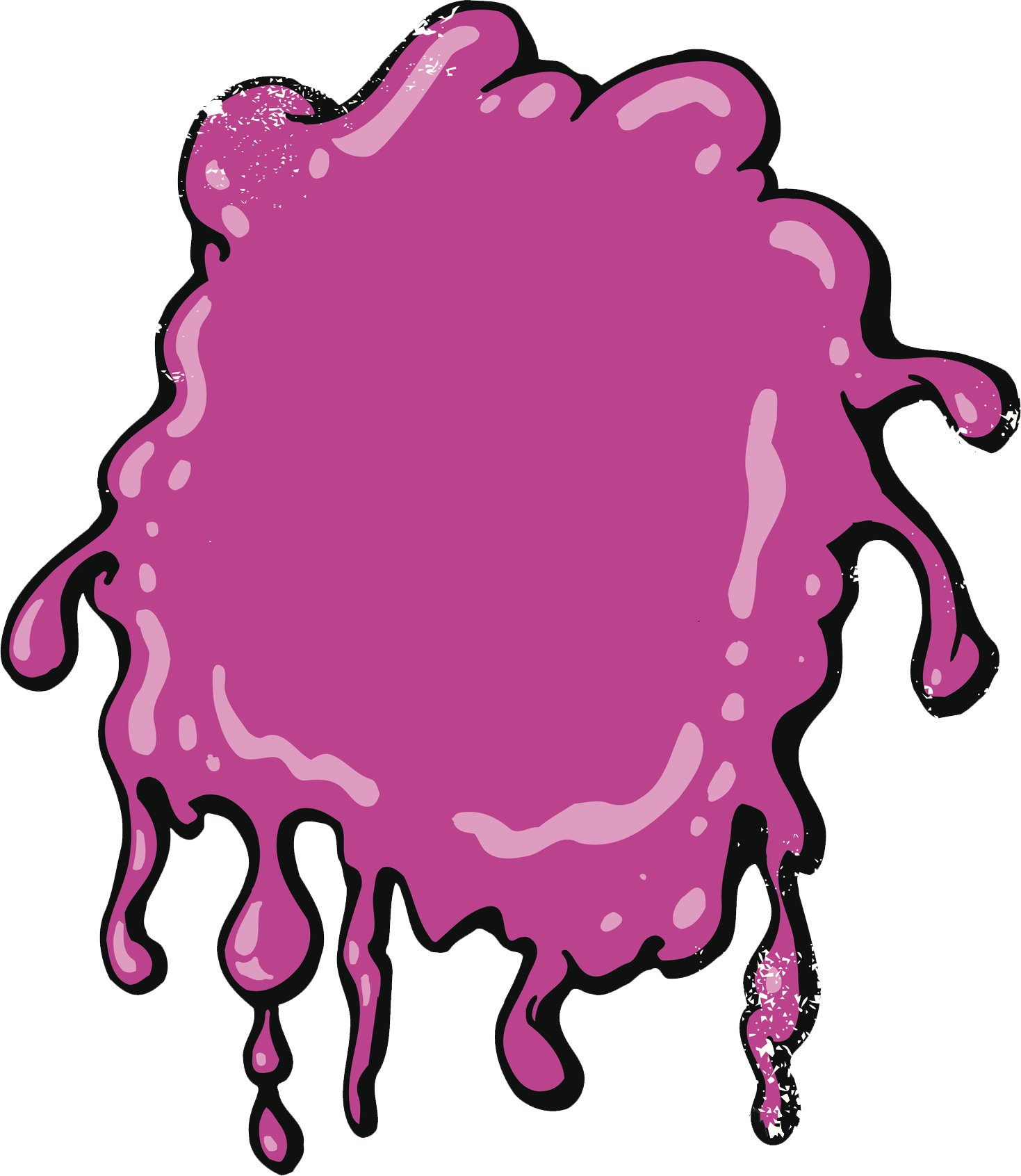 1469x1692 Cool Vintage Retro Pink Paint Splatter Cartoon Icon Vinyl Decal